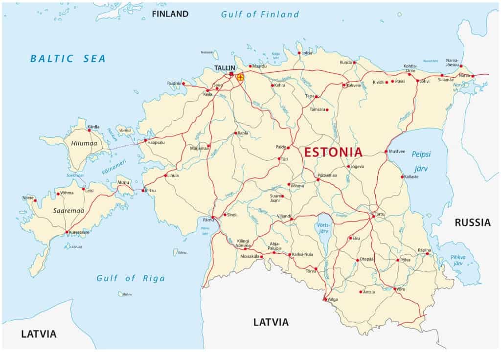 mapamundi de Estonia