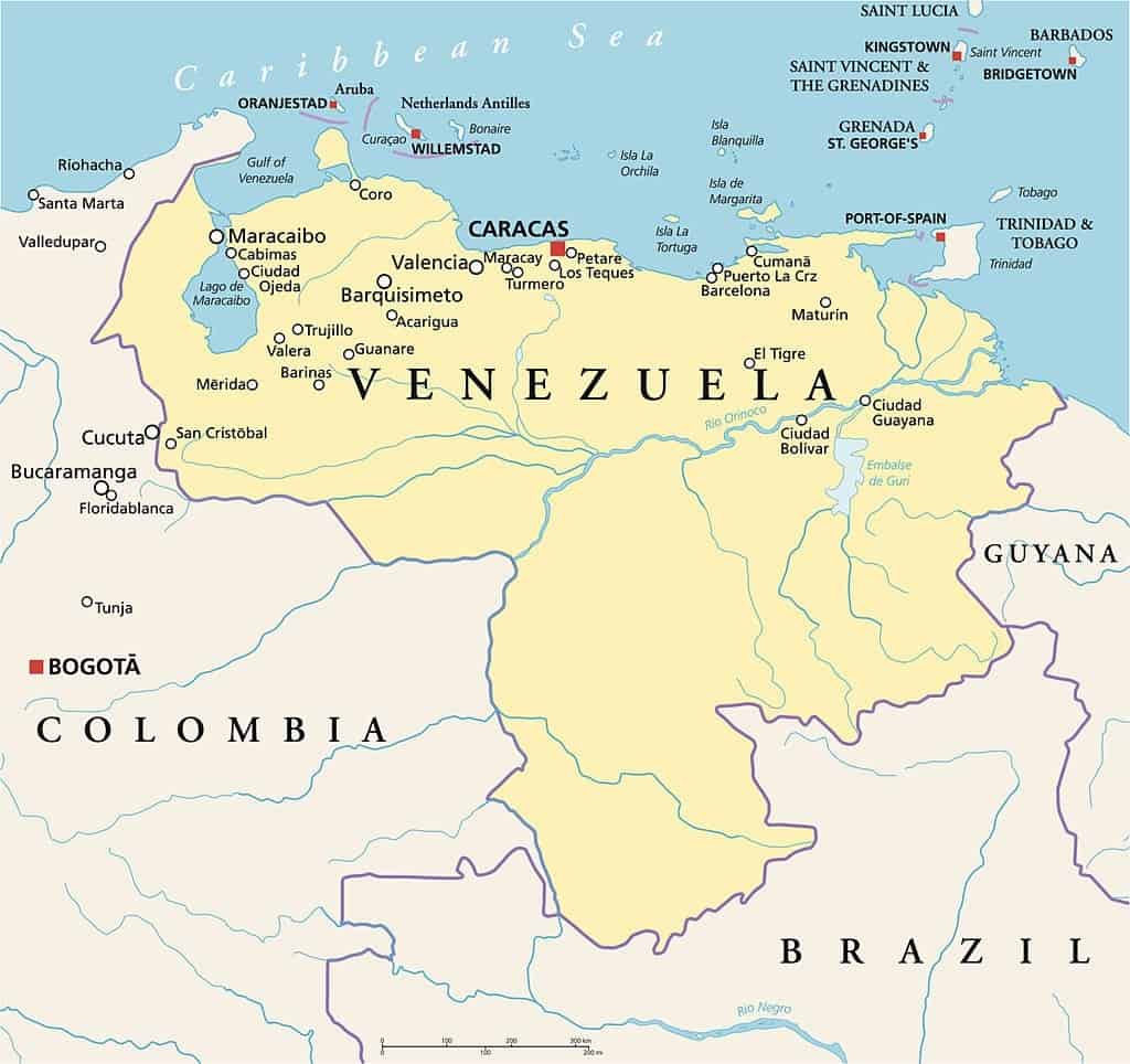 mapa de venezuela para colorear
