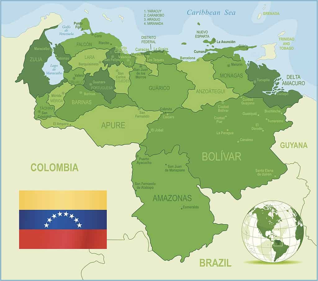 Mapa político de Venezuela