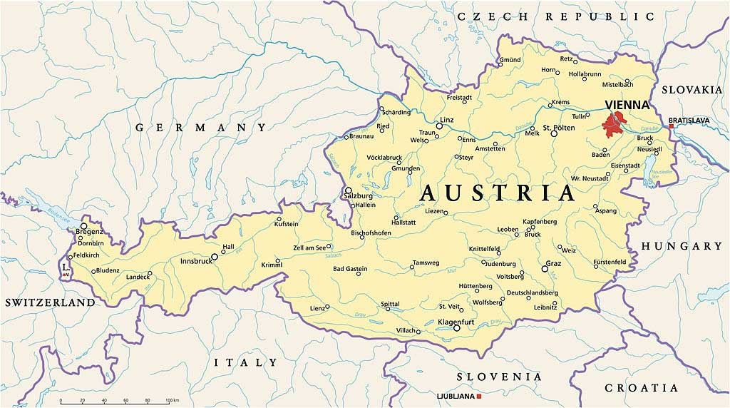austria ciudades mapa