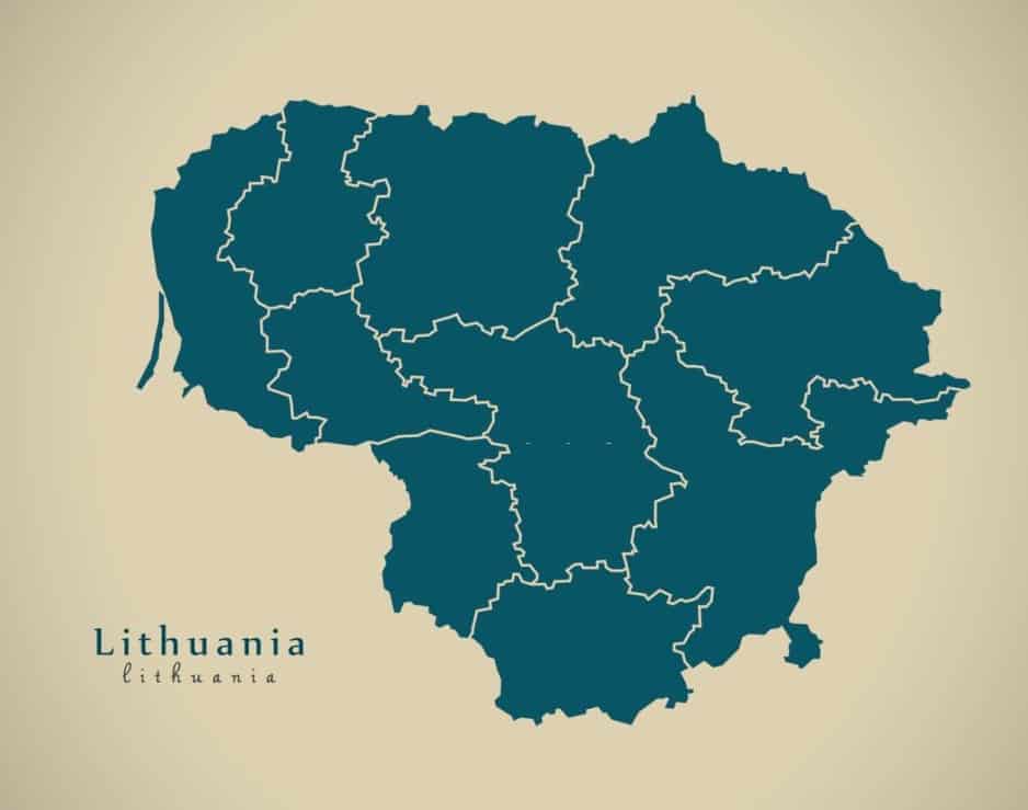 mapa de decoración Lituania