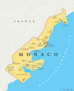 Principado de Mónaco, mapa.