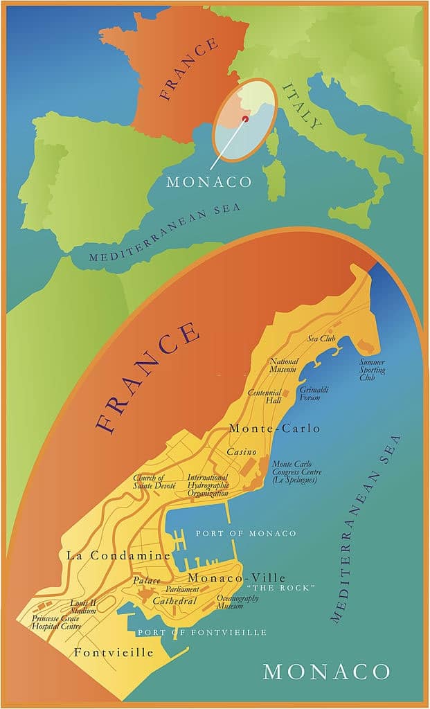 ¿Dónde está situado el Principado de Mónaco?
