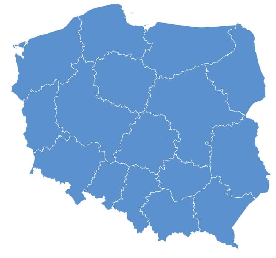 cuales son las provincias de Polonia