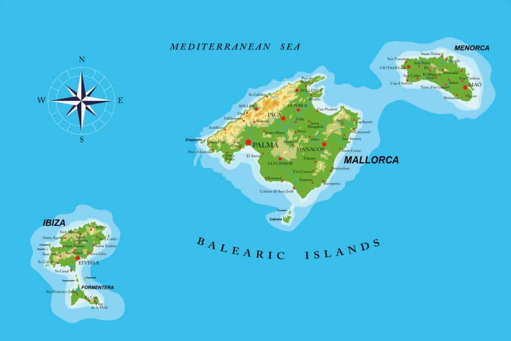 Mapa de montes de Baleares