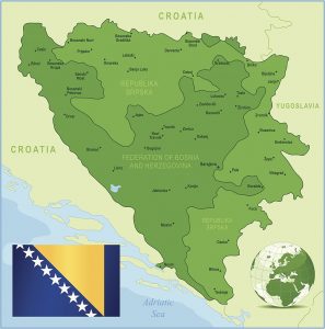Bosnia y Herzegovina en mapa