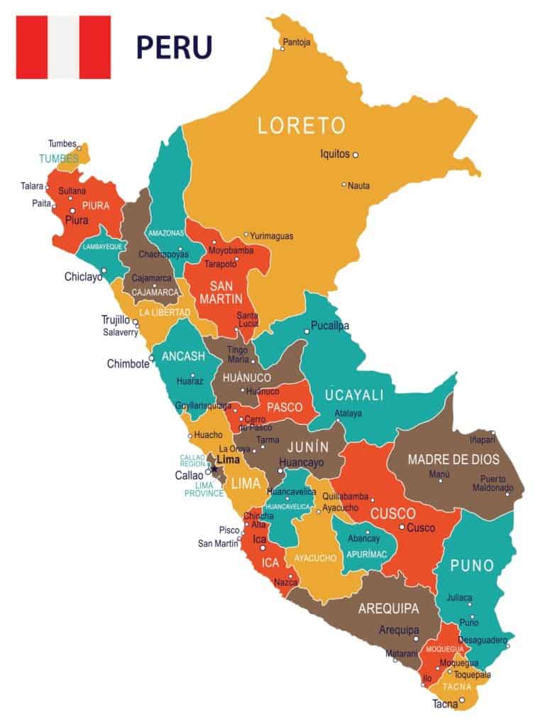 Mapas de Perú - mapas políticos y físicos. Para descargar e imprimir.