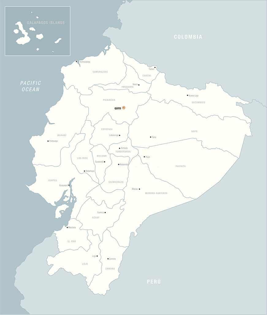 Geografía política de Ecuador: provincias de Ecuadro