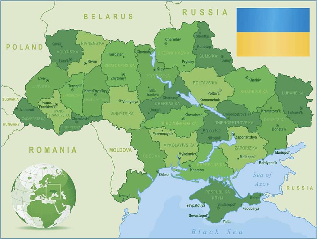 Ucraina mapa administrativo