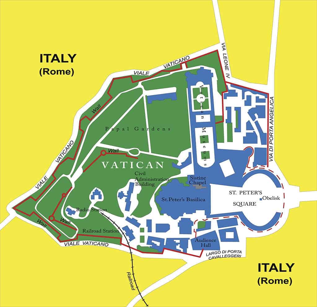 Mapa de la Ciudad de Vaticano