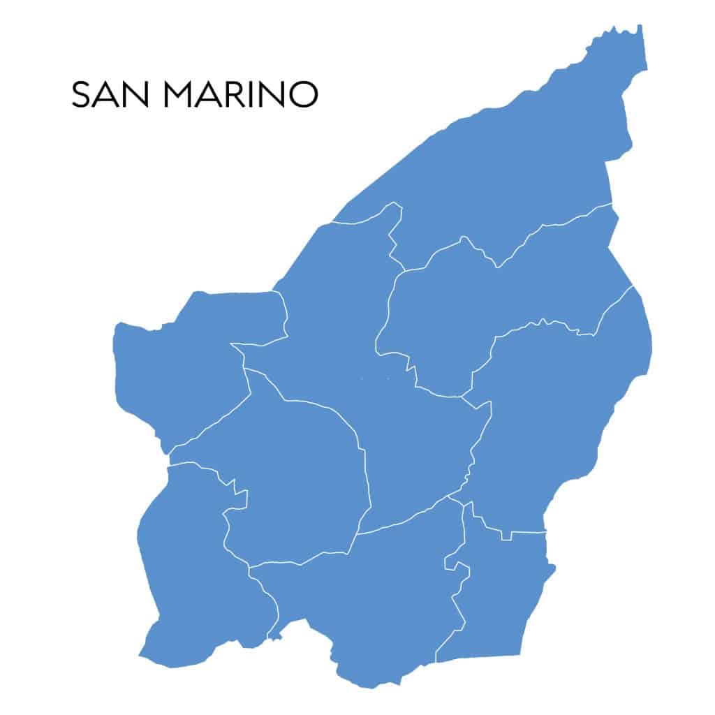Mapa mudo de San Marino