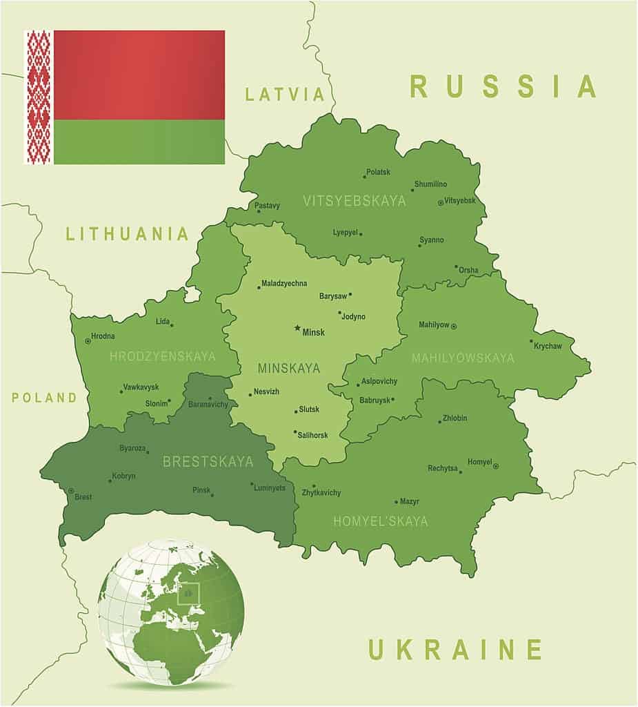 Belorus mapa regiones