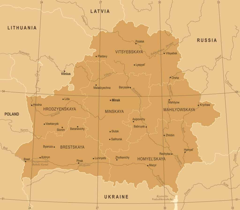 cartografia de Bielorrusia