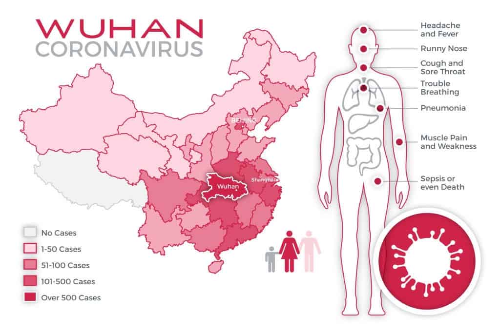 Mapa de China - coronavirus